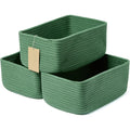 Small Storage Baskets 3 Packs Green 11.5x7.5x4.7” S645