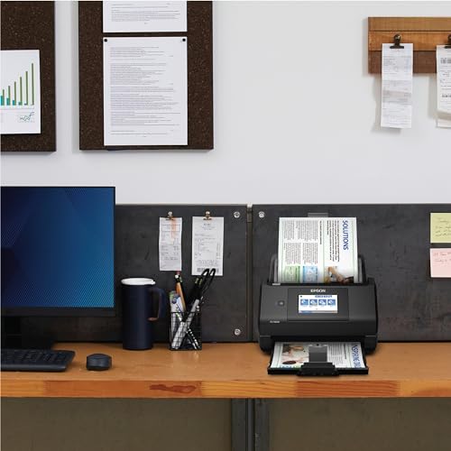 Wireless Color Duplex Desktop Document Scanner with 100-sheet Auto Document Feeder and 4.3" Touchscreen I813