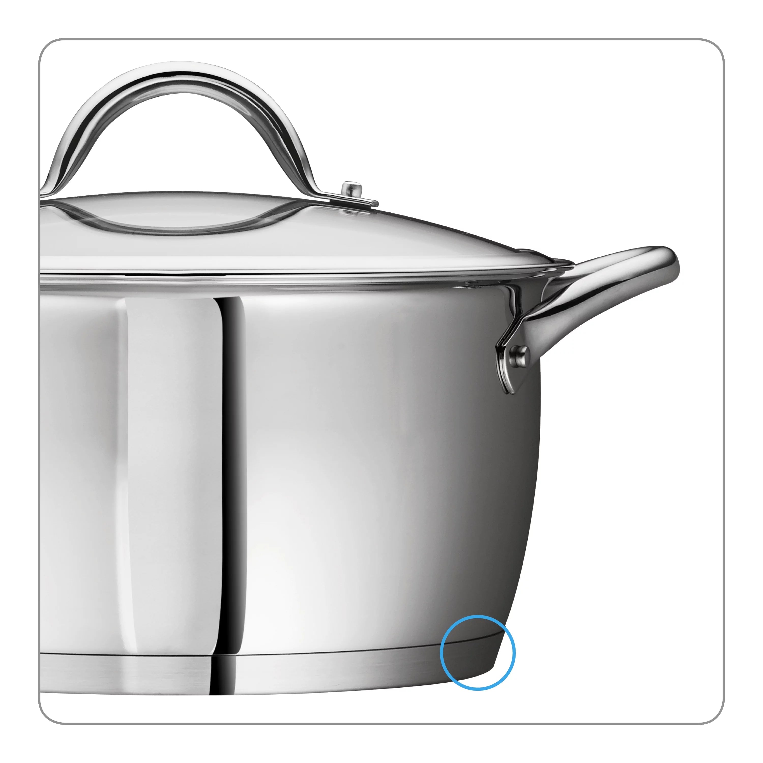 12 Piece Stainless Steel Tri-Ply Base Cookware Set P644987