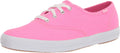 Neon Pink Canvas Lace Up Sneaker H3646