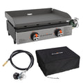 22" Tabletop Outdoor Griddle with Dual Stainless Steel H-Burners T486428