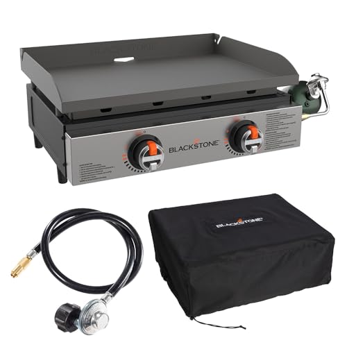 22" Tabletop Outdoor Griddle with Dual Stainless Steel H-Burners T486428