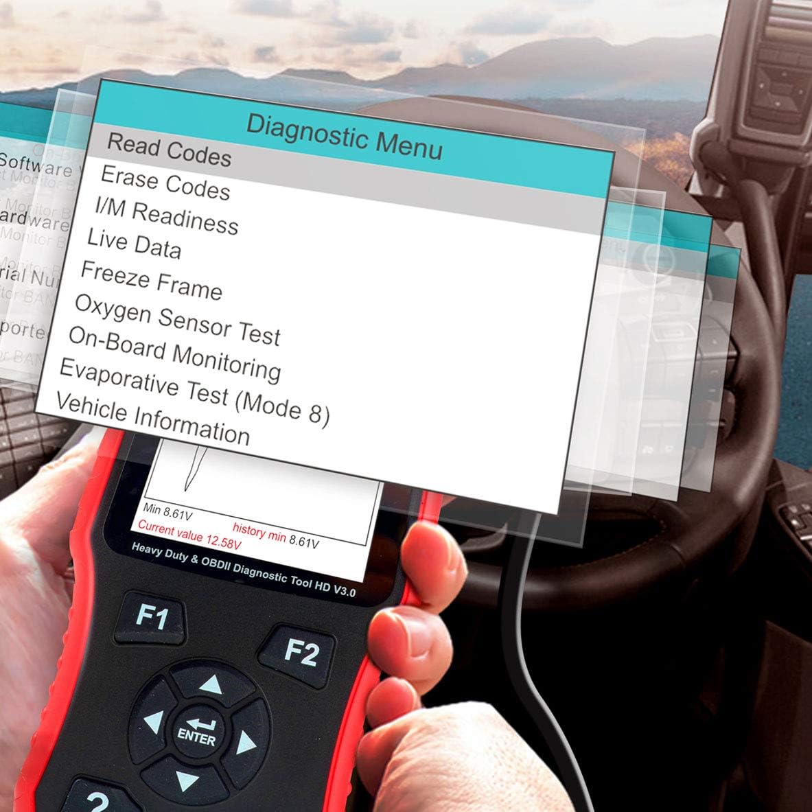 Heavy Duty Diesel Truck Diagnostic Scanner Tool Code Reader T694596