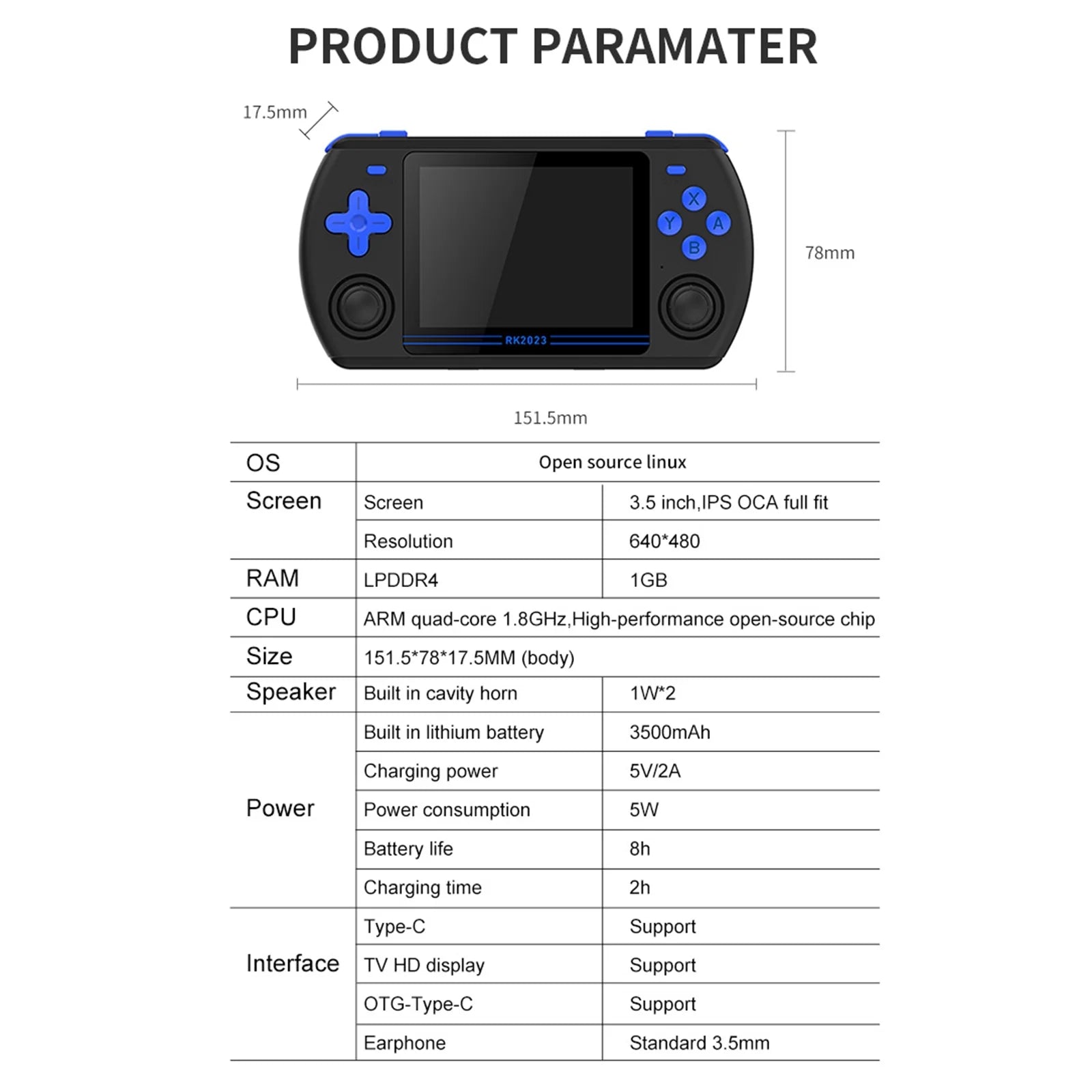 Portable Game Player with Video Output and Headphone Jack G769506