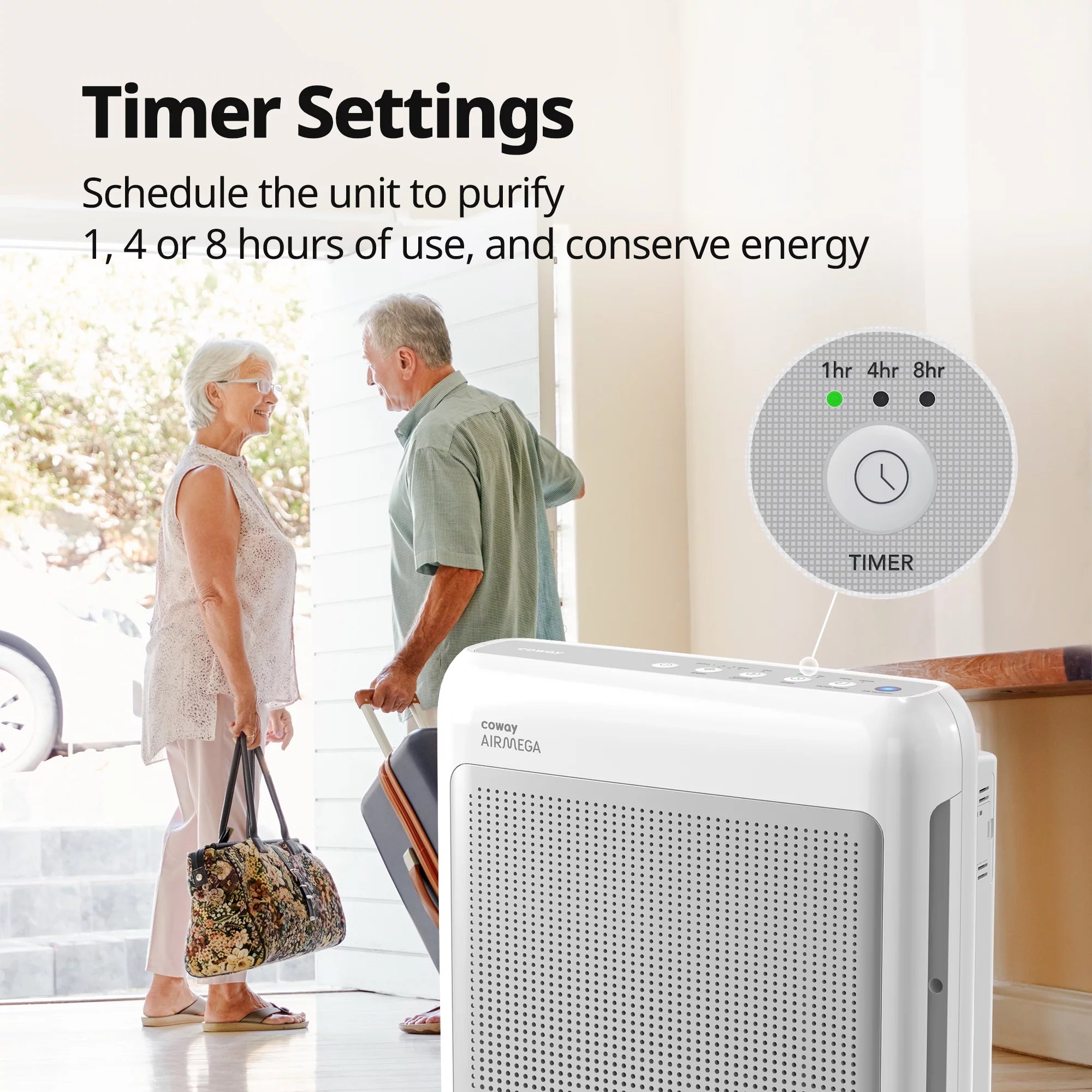 White True HEPA Air Purifier with 361 sq. ft. Coverage H2837