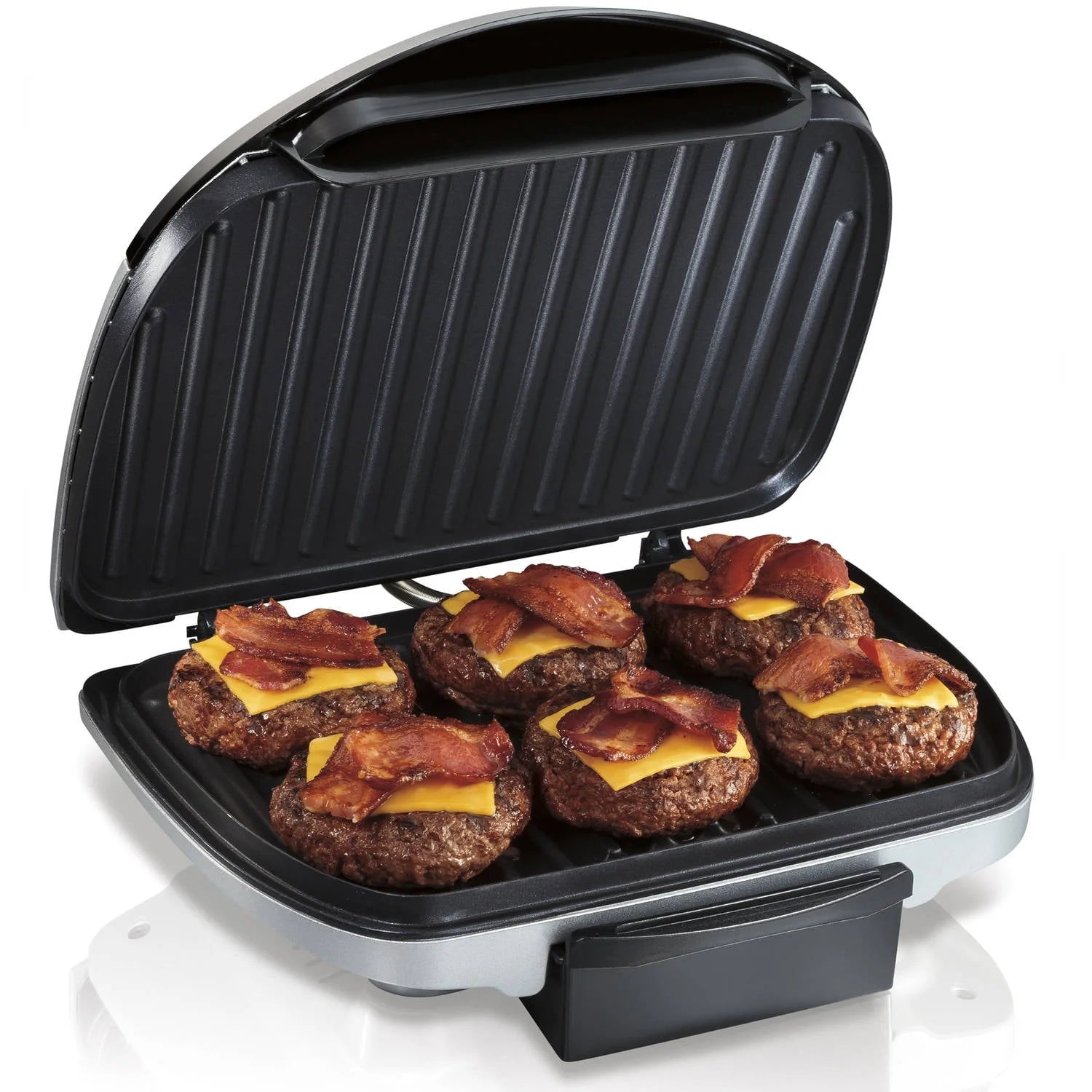Electric Indoor Grill, 6-Serving, 90 sq.in. Nonstick Stainless Steel M1907