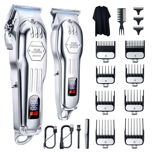 Silver Cordless Hair Clippers Set P2720