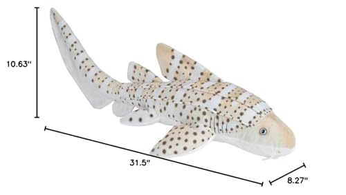 Zebra Shark Plush 30 Inches Q529