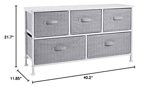 Bronze Fabric 5-Drawer Storage Organizer Unit S240