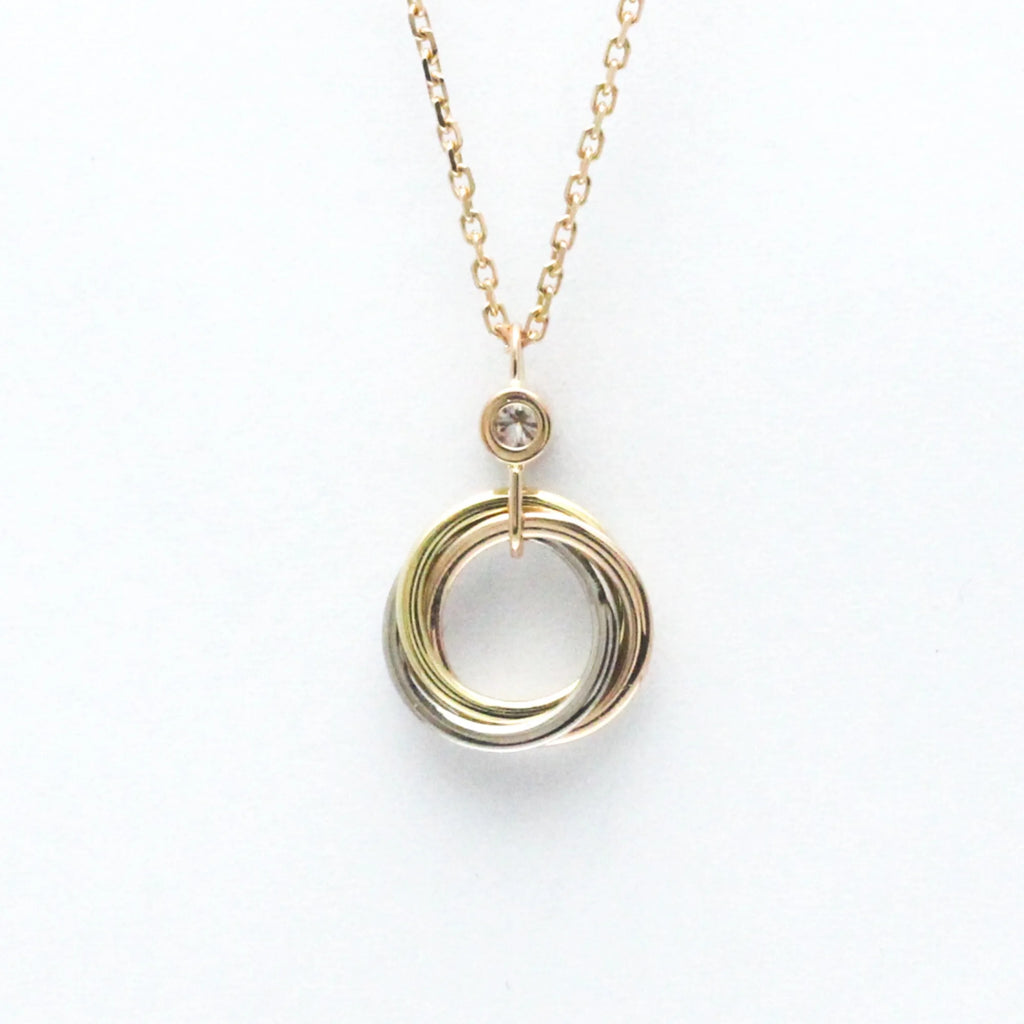 18K Pink Gold, White Gold, Yellow Gold Diamond Pendant Necklace M818163