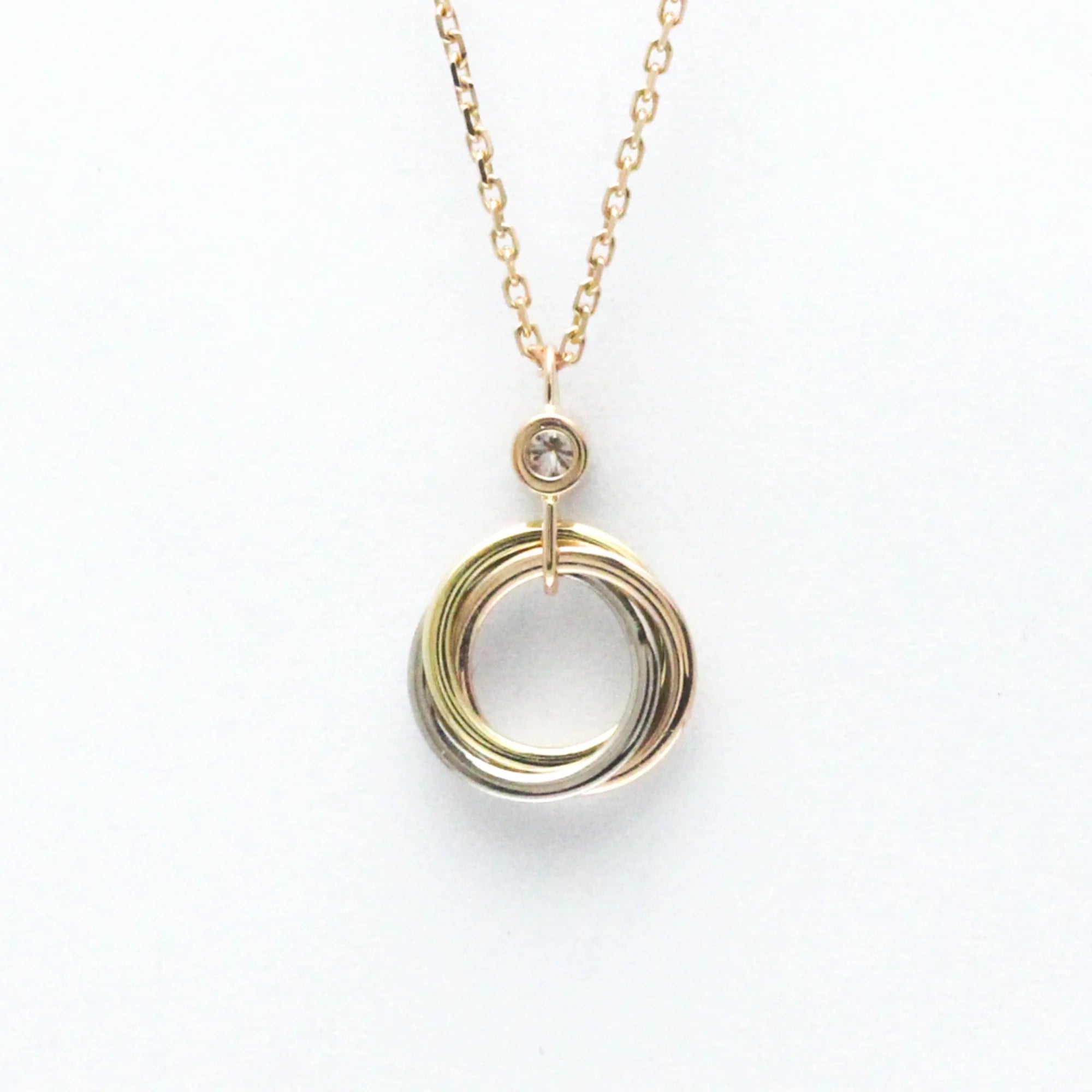 18K Pink Gold, White Gold, Yellow Gold Diamond Pendant Necklace M818163