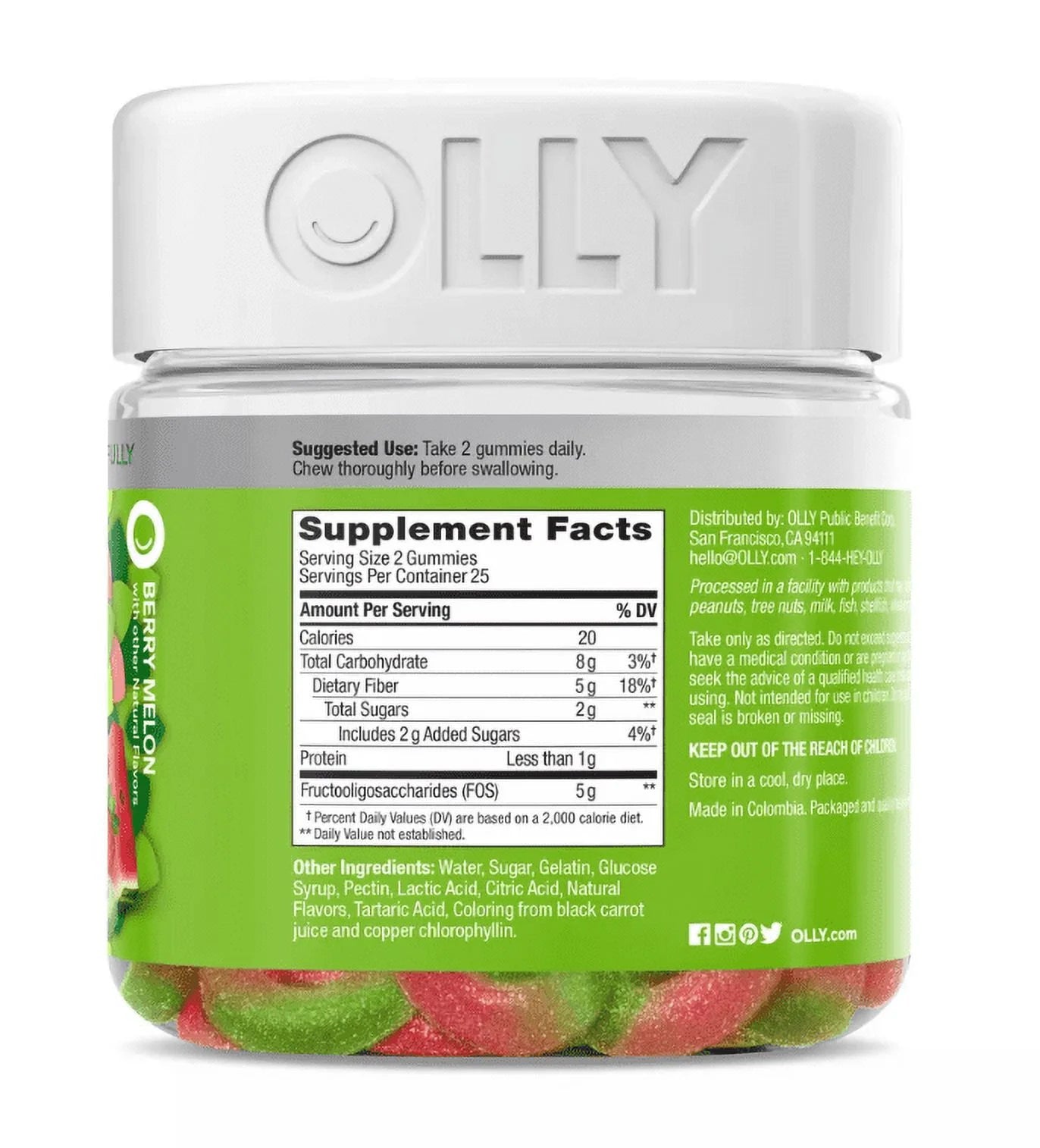 50 gummies Fiber Digestive Gummy Rings D609