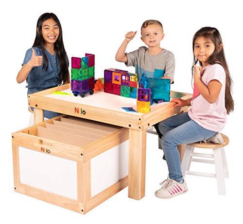 Kids Play Table Set with 2 Detachable Two-Sided Baseplates V618086