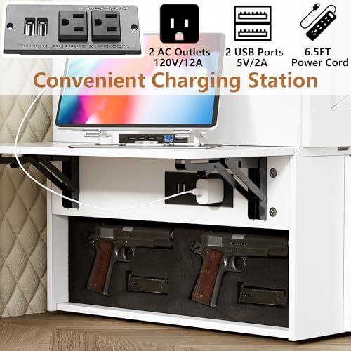 Murphy Bed Queen with Storage & Charging Station S36713