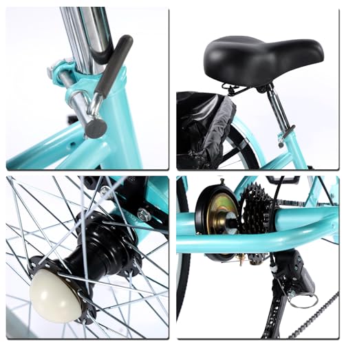24 & 26 Inch 7 Speed Adult Tricycle with Large Rear Basket F85256