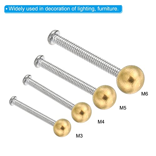 5 Pack M6x1 Brass Thread Cap Nuts X950