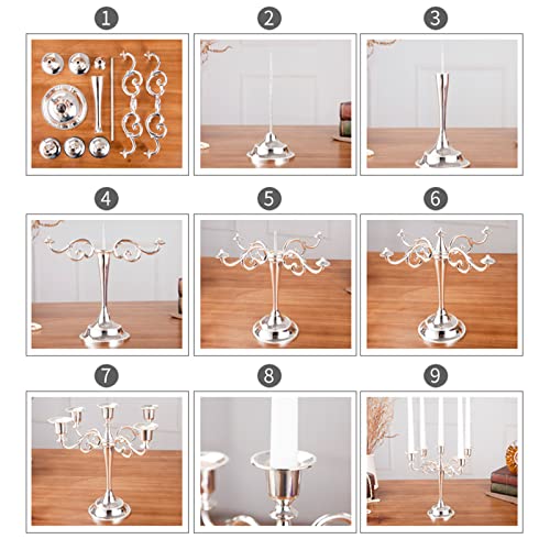Gold 5 Arms Metal Candelabra Q629