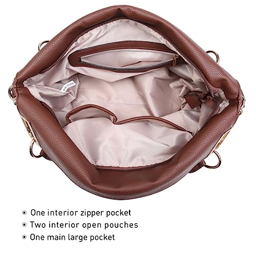 Vegan Leather Rhinestones Hobo Shoulder Bag B638