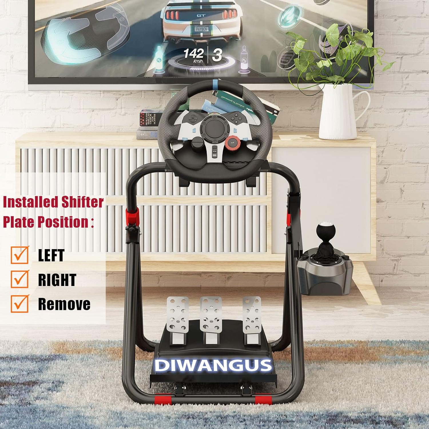 Foldable Adjustable Racing Wheel Stand E8289