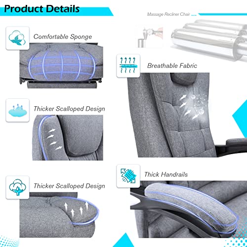 Grey PU Leather Massage Office Chair K675146