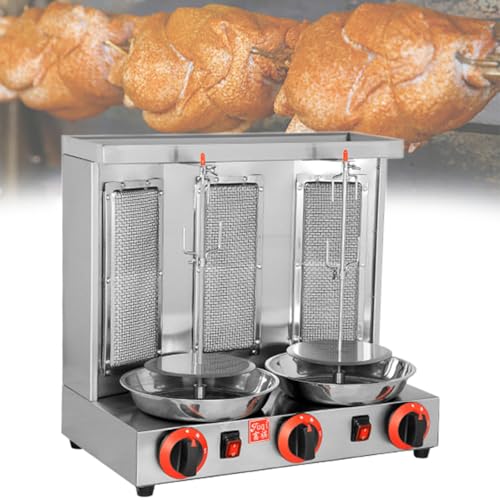 Gas Vertical Broiler with 2 or 3 Burners, Meat Catch Pan B7511
