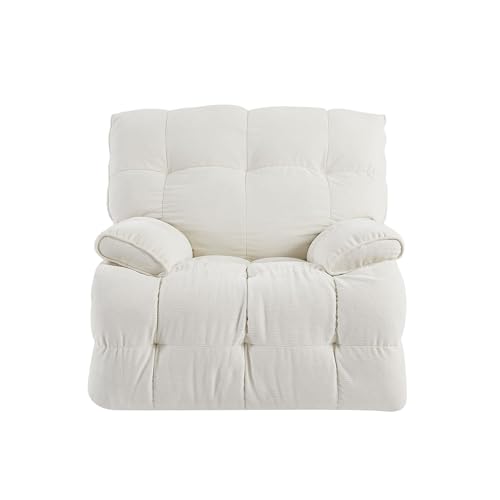 Yellow Soft Fabric Swivel Rocker Recliner Chair P793