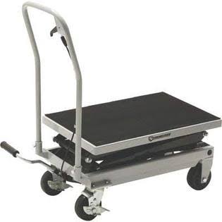 2-Speed Hydraulic Lift Table Cart - 500-Lb. Capacity, 50 3/4in. Lift Height R67561