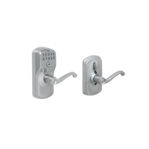 Satin Chrome Keypad Entry Leverset C9006