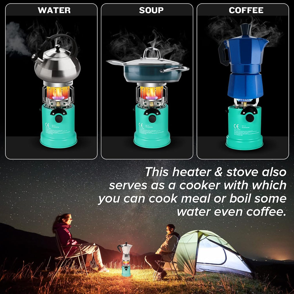 Portable Propane Heater & Stove with automatic igniter E87912