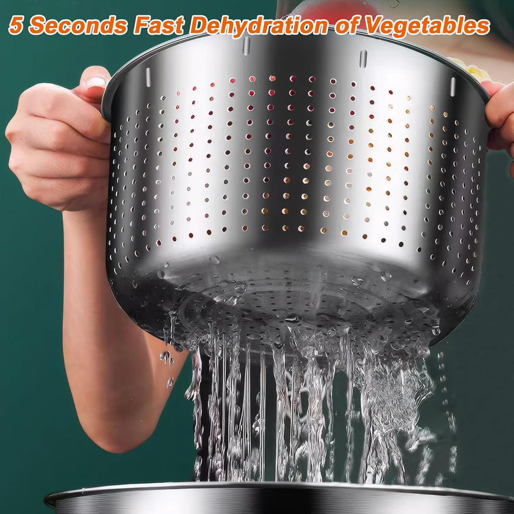 6L Stainless Steel Salad Spinner V570811