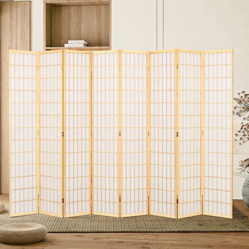 Black 5.6 Ft 8 Panel Room Divider V874