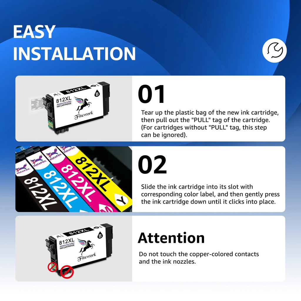 812 XL High Capacity Ink Cartridges (5 Pack) D746785