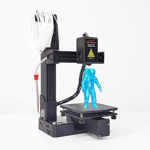 Mini 3D Printer, FDM, Auto Leveling, 230℃ High Temp All Metal Hotend, 4 x 4 x 4in H8140