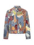 AMIRI embroidered crystal-embellished denim jacket