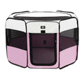 Portable Foldable Pet Playpen Kennel with Removable Zipper Top B247805
