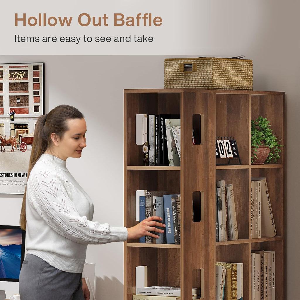 15 Cube 5 Tier Wooden Open Bookshelf (Brown) N385799