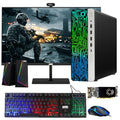 G3 Gaming Desktop PC Intel Core i7 6th Gen AMD RX 550 Graphics 32GB RAM 1TB SSD 24 Inch Dual Monitor RGB Keyboard Mouse Speaker Webcam Win 10 Pro X9095