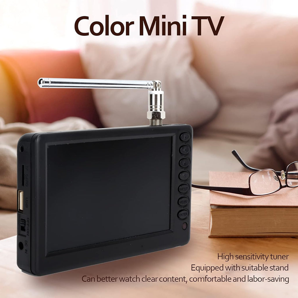 5 Inch 1080P Portable Digital TV with Antenna and Rechargeable Battery A4186