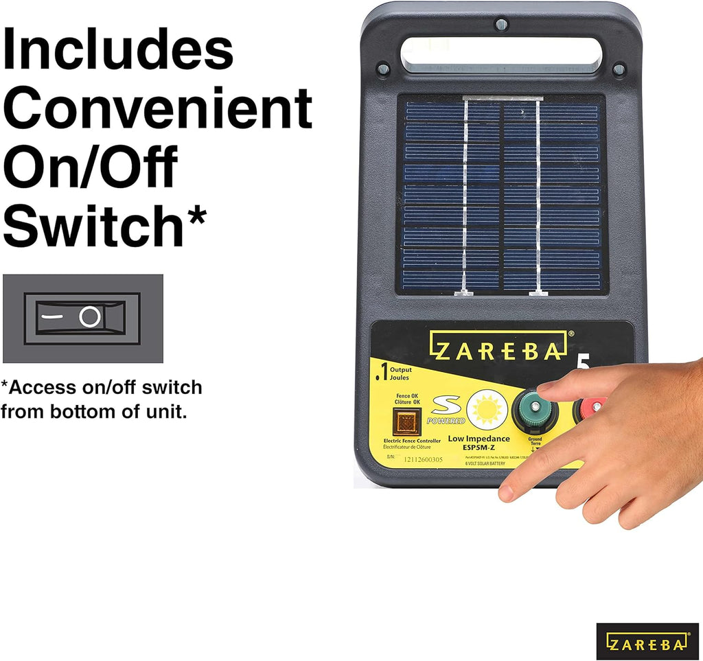 Solar Powered Electric Fence Charger 5 Mile R153562