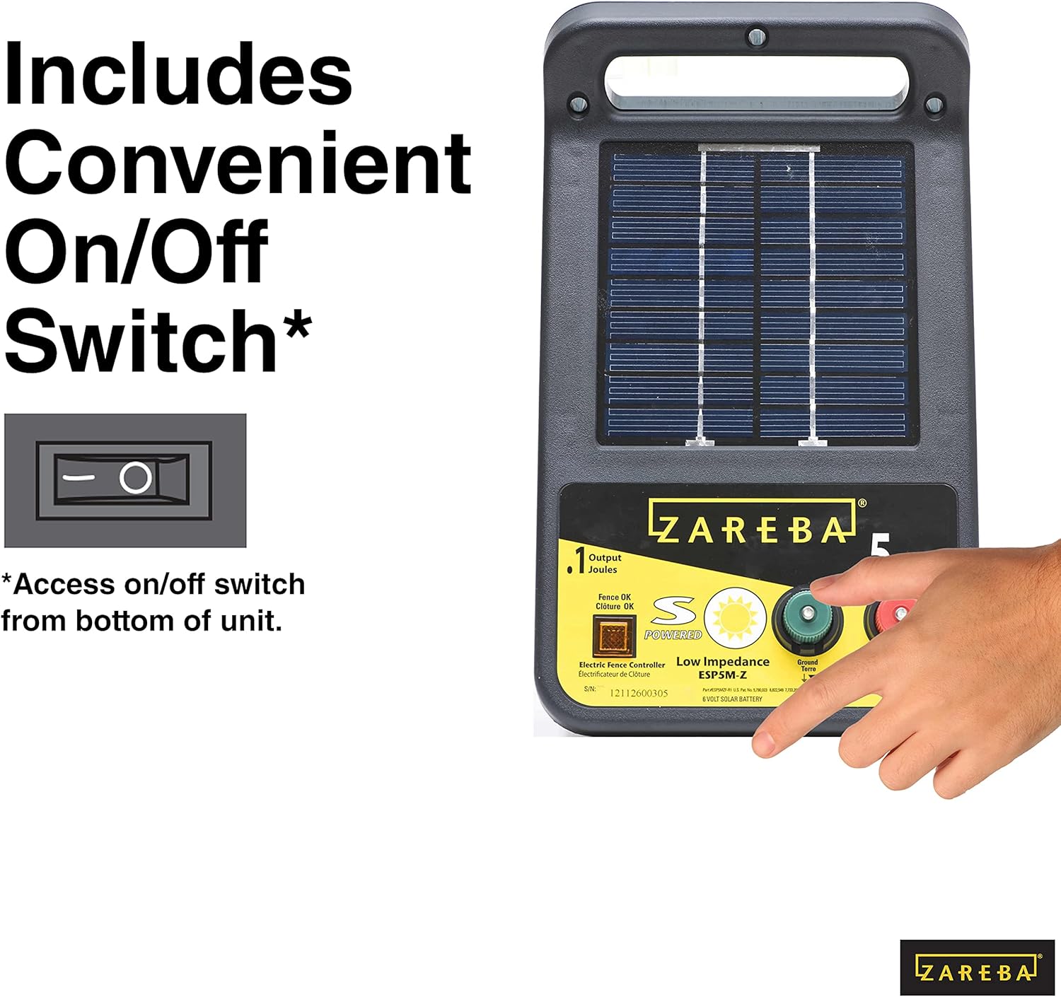 Solar Powered Electric Fence Charger 5 Mile R153562