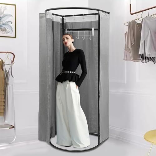 Grey Portable Folding Dressing Room with Shading Curtain V611