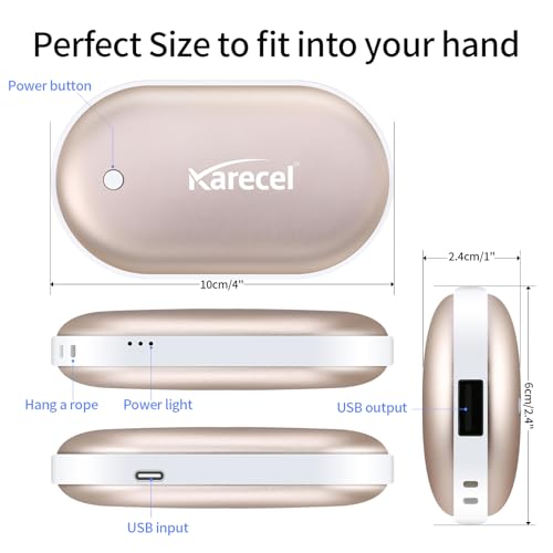 Rechargeable Hand Warmer 5200mAh Double-Sided Electric Hand Warmer Power Bank O5653