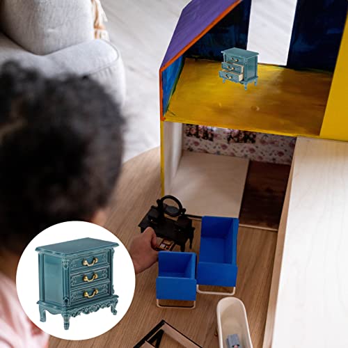 Wood Dresser Miniature Cabinet Dollhouse Furniture Chest of Drawer Model Mini Storage P291855