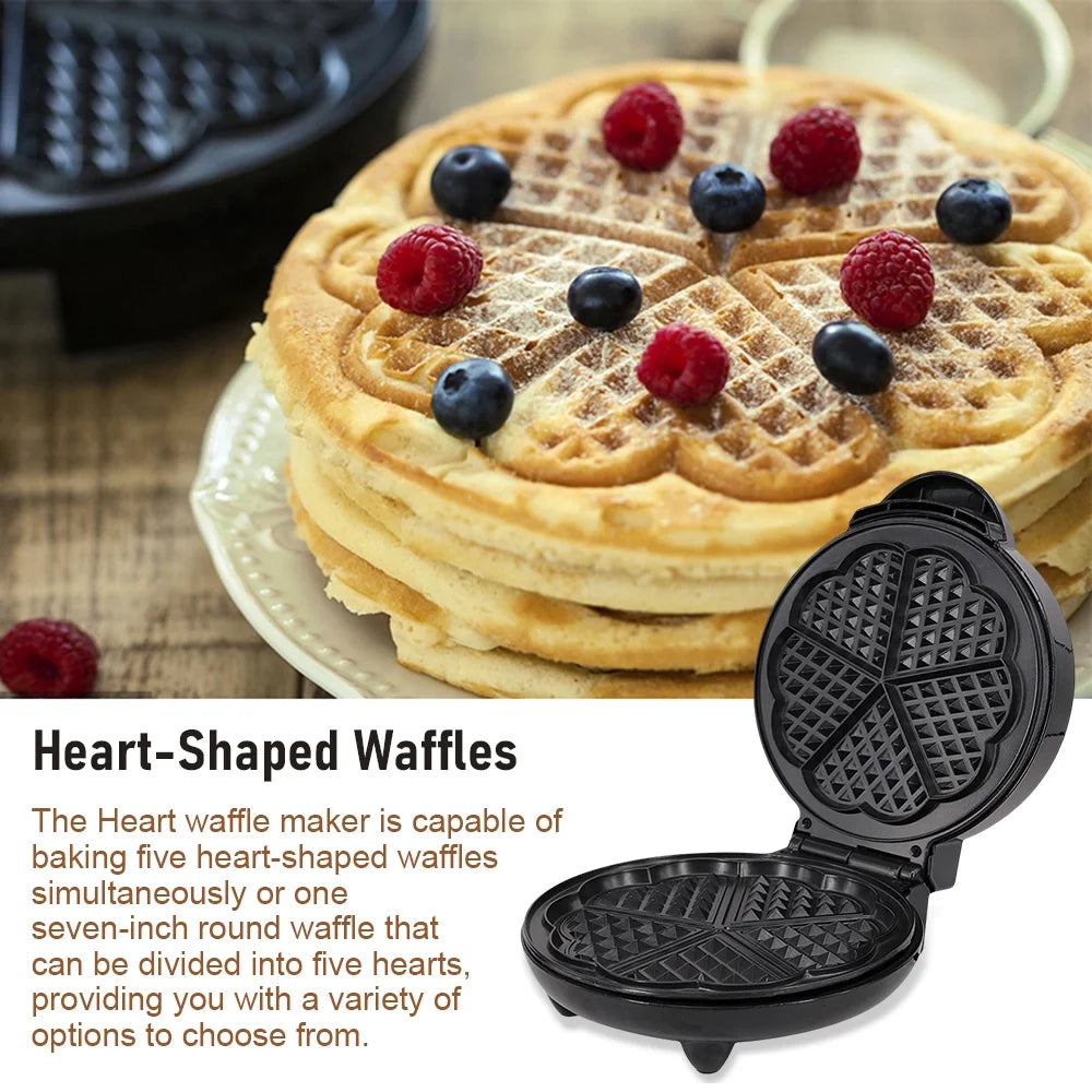 1000W Heart-Shaped Waffle Maker O781