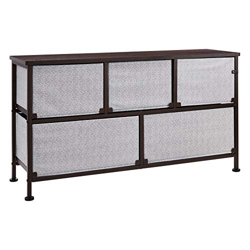 Bronze Fabric 5-Drawer Storage Organizer Unit S240
