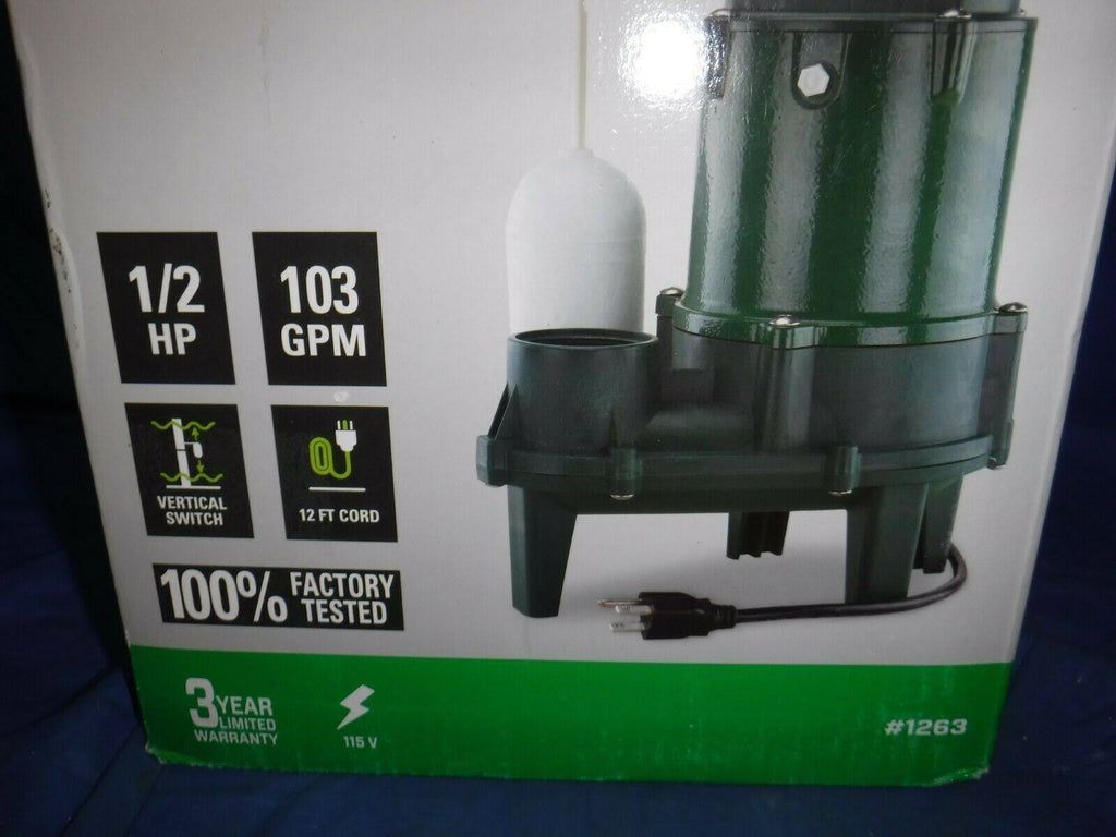 0.5-HP 115-Volt Cast Iron Sewage Sump Pump D165890