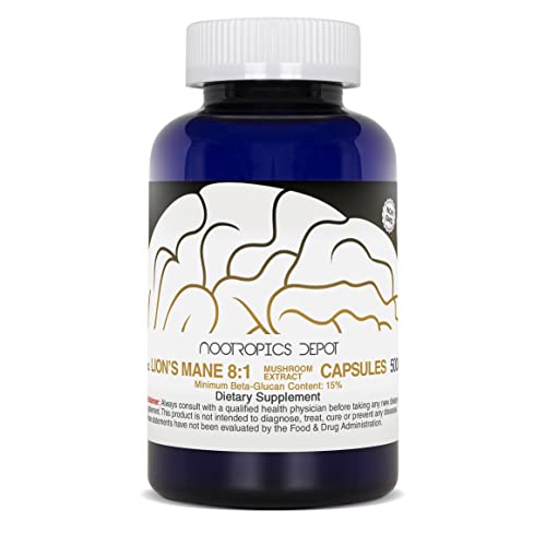 Lions Mane Mushroom Capsules 500mg 60 Count Z45709