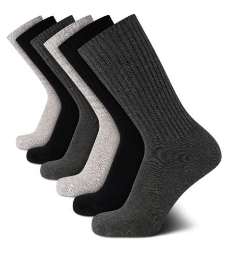 Lightweight Cotton Blend Crew Socks (6 Pairs) W62126