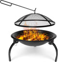22" Foldable Mini Fire Pit with Mesh Spark Screen D19331