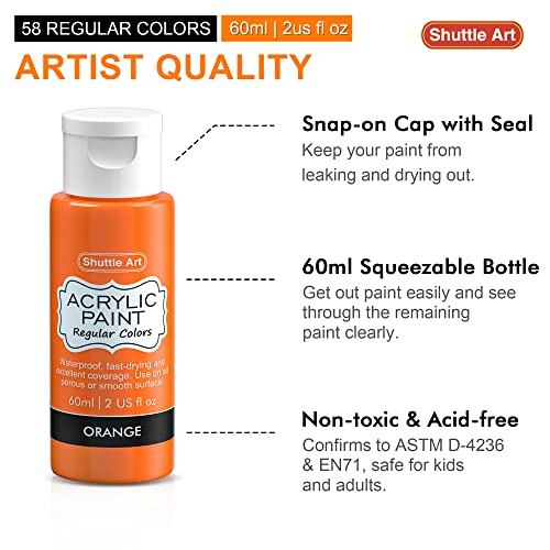 50 Colors 2oz Acrylic Paint Set E623